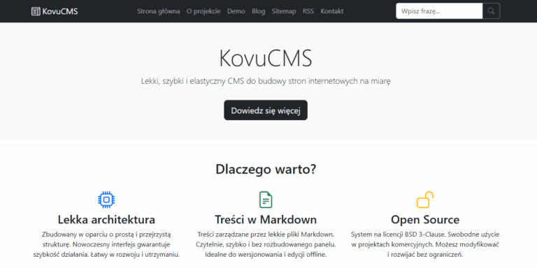 Projekt KovuCMS